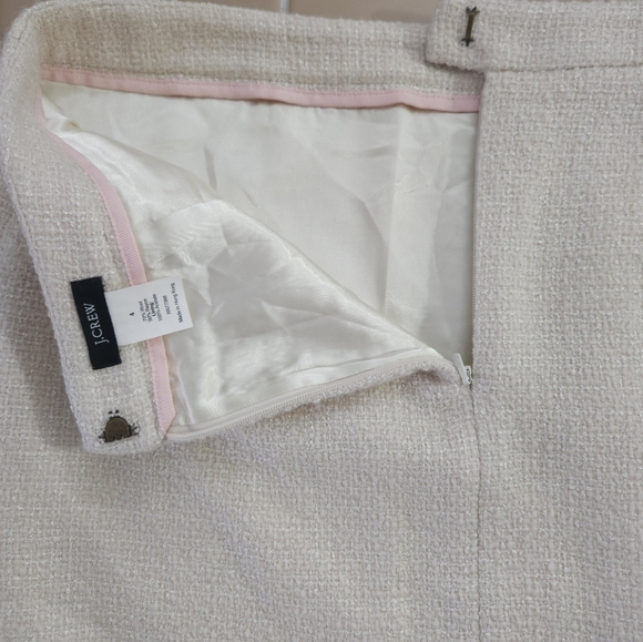 J. Crew ivory wool skirt with liner (4) - Picture 7 of 7